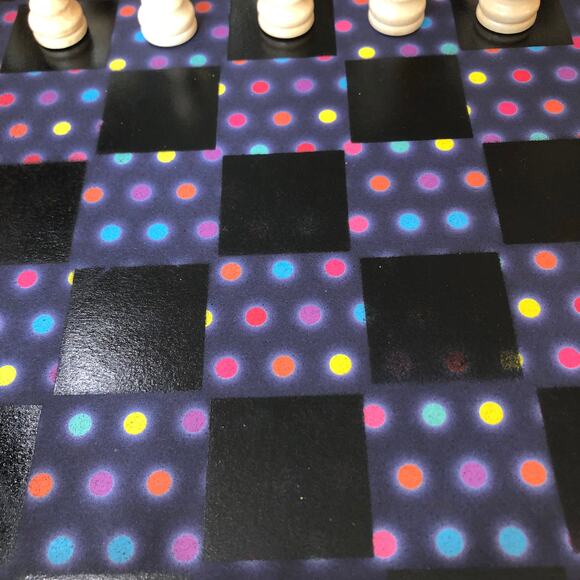 Scrapbook Chess Set - Midnight Polka Dots - Picture 4 of 10